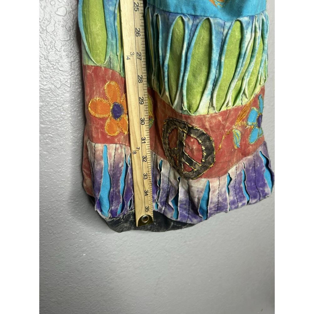 Multi Colored Boho Purse Crossbody Cotton Messenger Hippie Hobo Bag - Picture 4 of 8